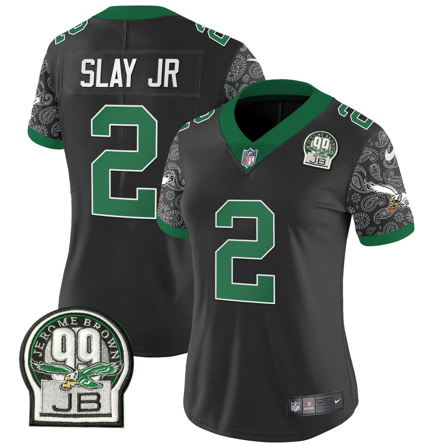 Camisa NFL Women’s Kelly Green Vapor Limited Jersey V4