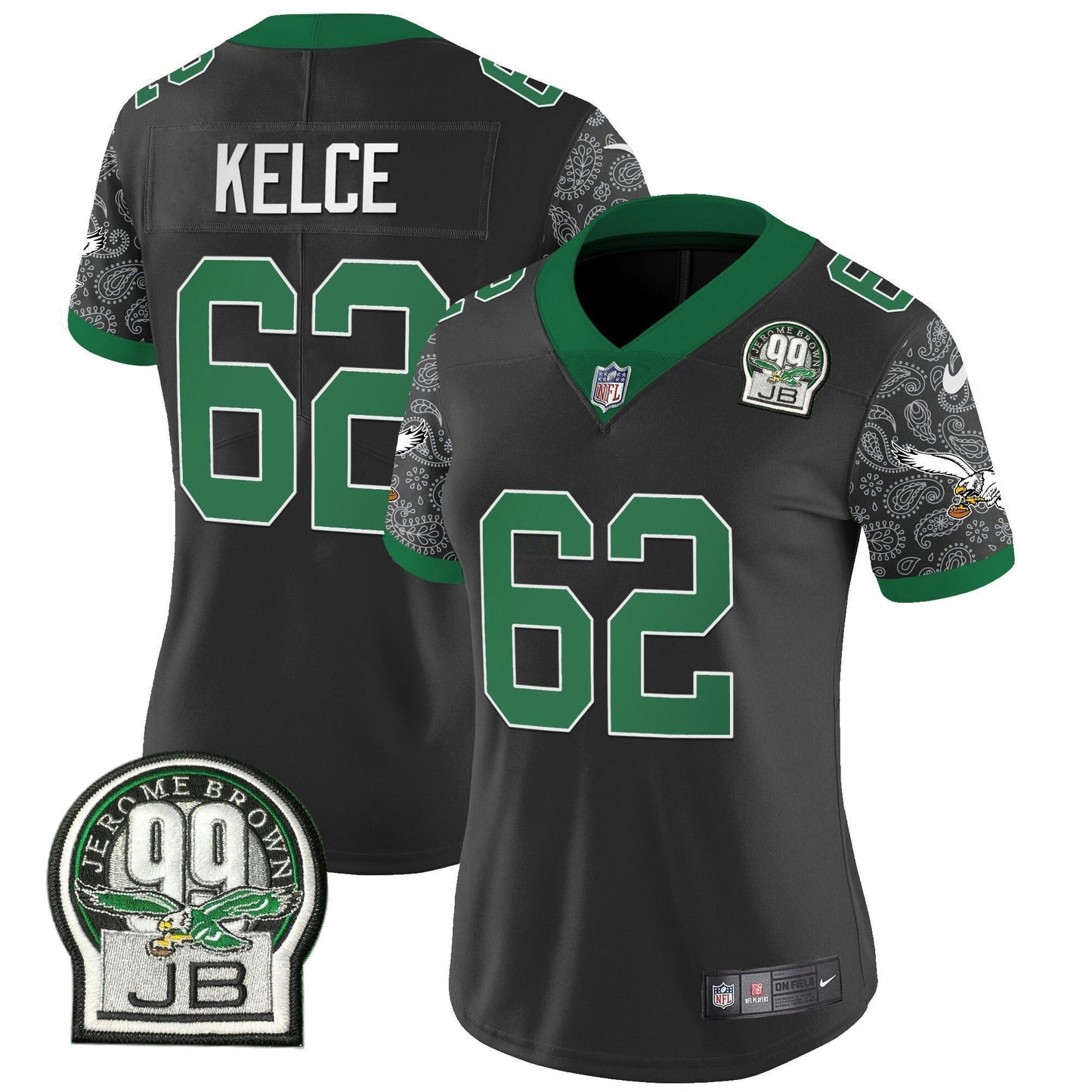 Camisa NFL Women’s Kelly Green Vapor Limited Jersey V4