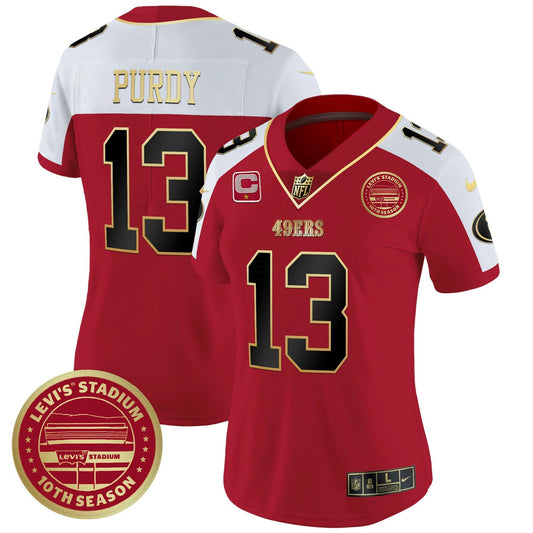 Camisa NFL Women’s Levi’S Stadium 10th Season Patch Vapor Limited Jersey