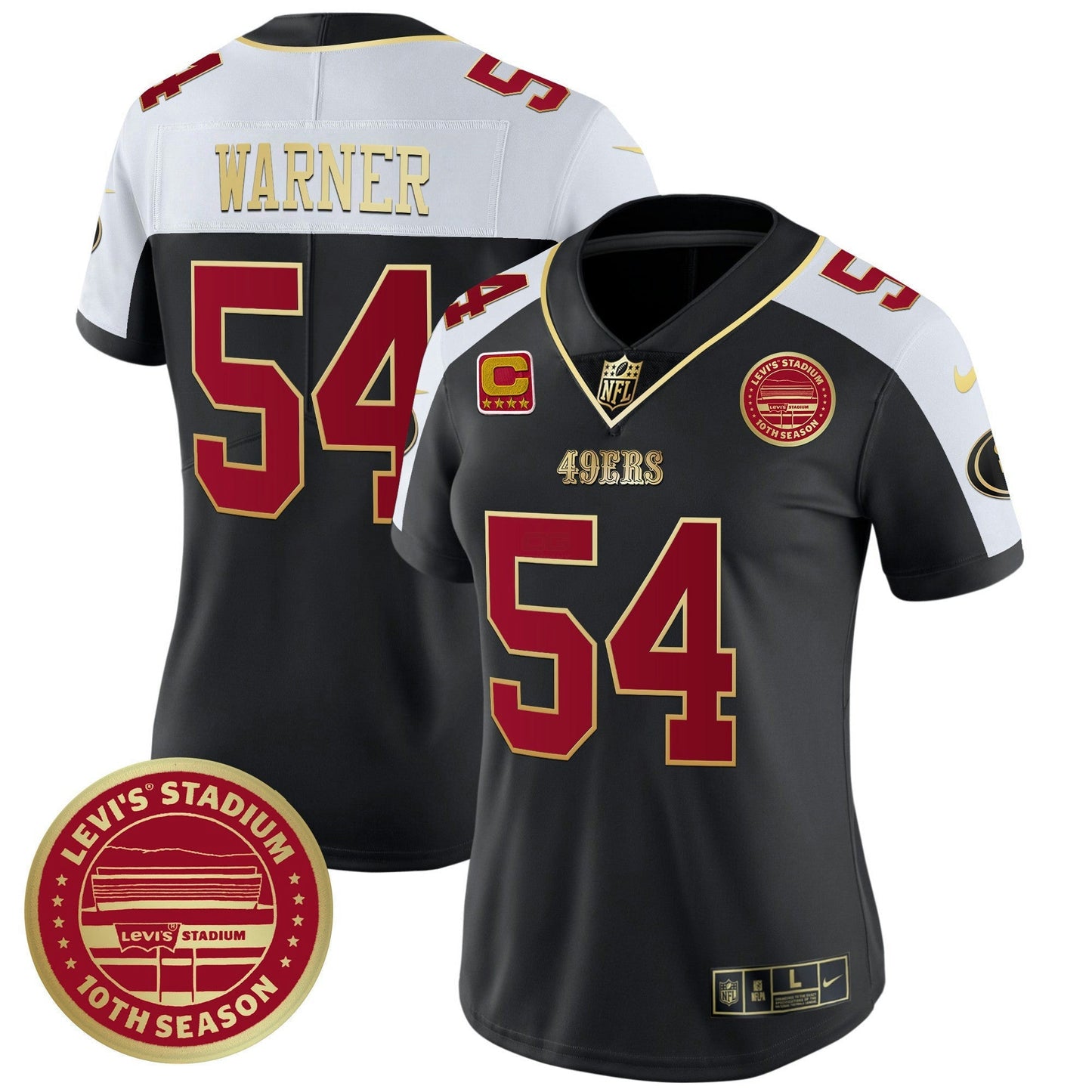 Camisa NFL Women’s Levi’S Stadium 10th Season Patch Vapor Limited Jersey