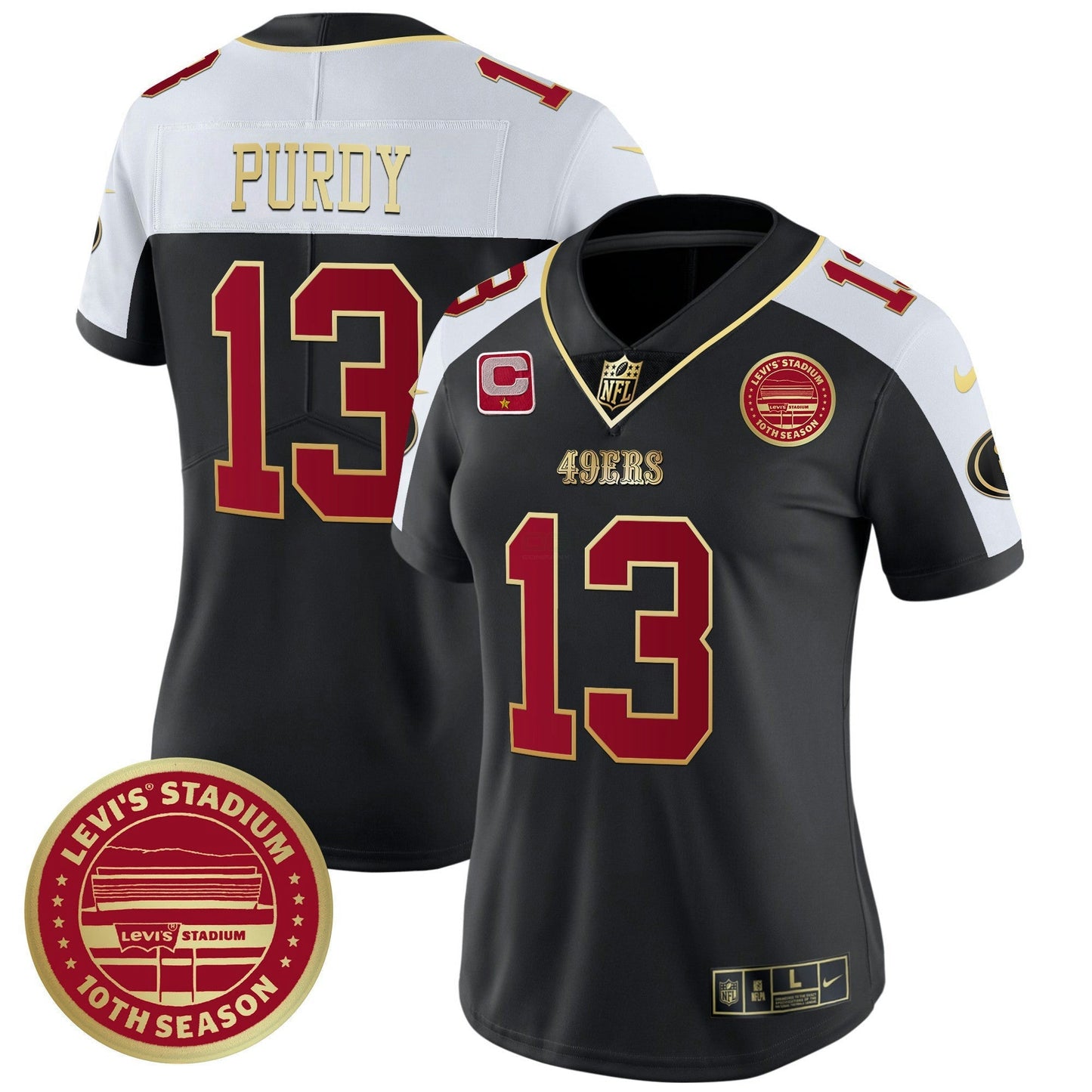 Camisa NFL Women’s Levi’S Stadium 10th Season Patch Vapor Limited Jersey