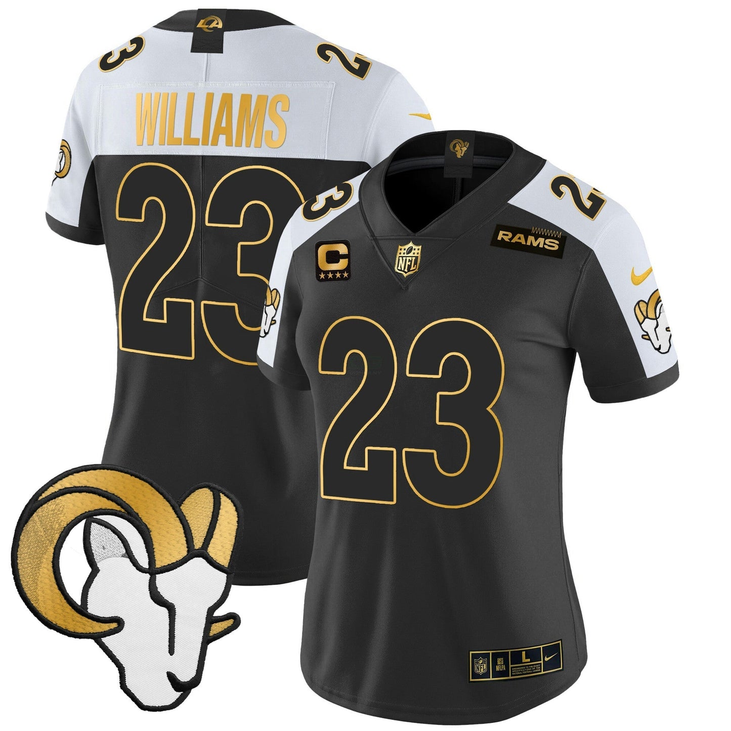 Camisa NFL Women’s Los Angeles 2024 Dourada Vapor Limited Jersey