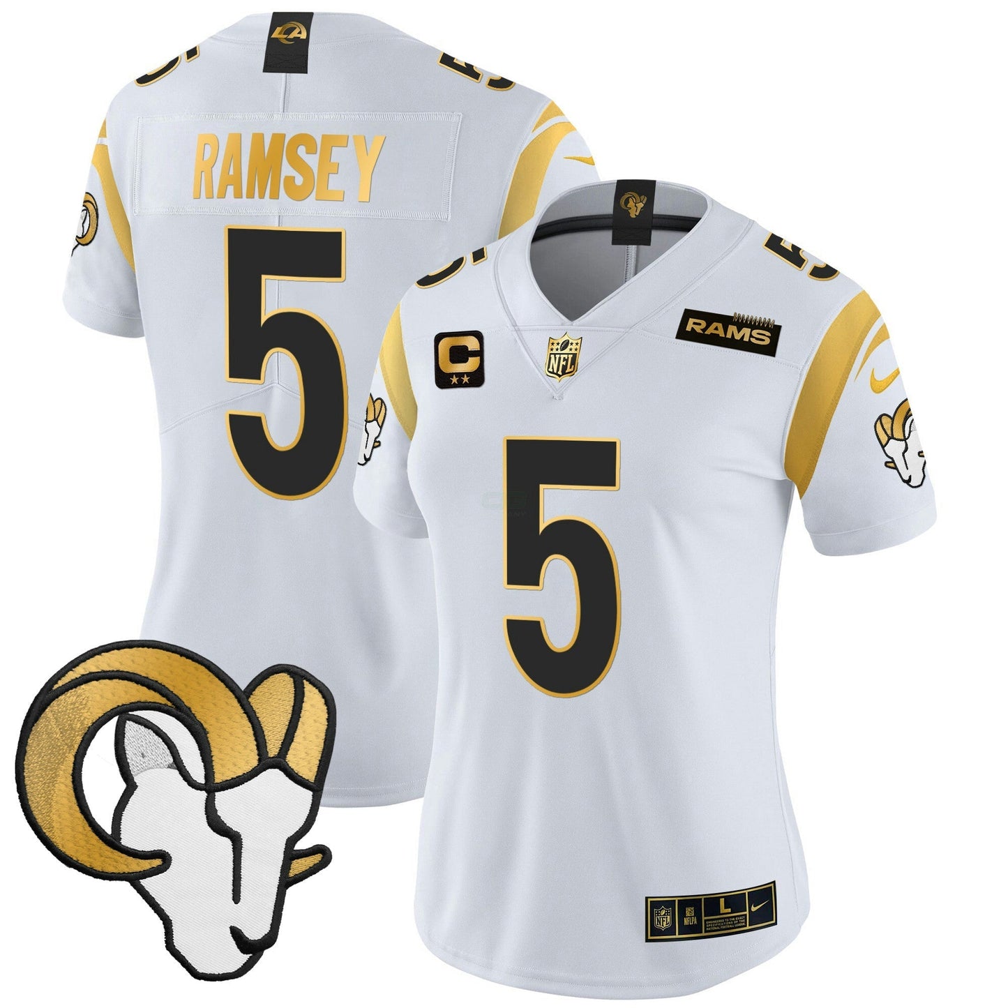 Camisa NFL Women’s Los Angeles 2024 Dourada Vapor Limited Jersey