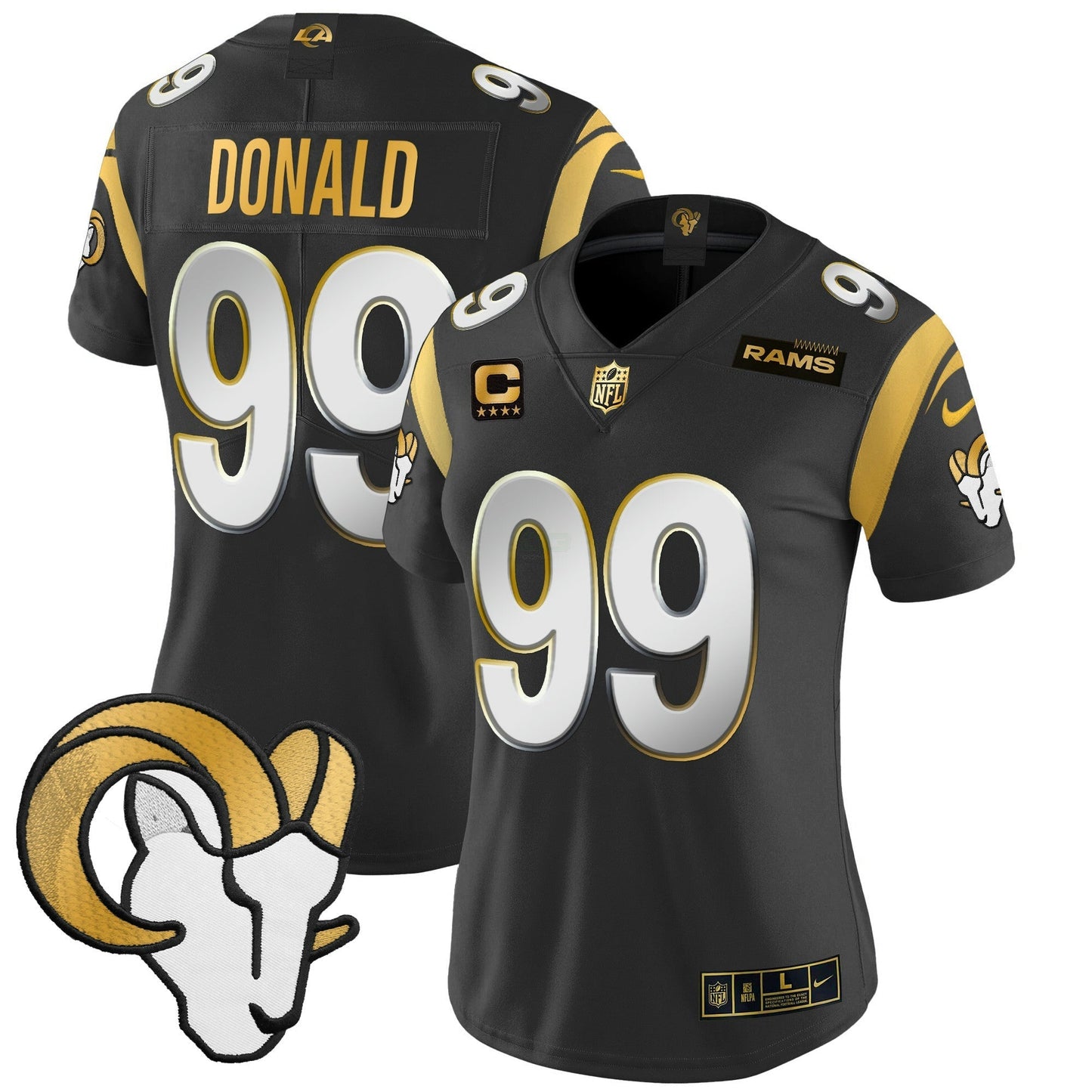 Camisa NFL Women’s Los Angeles 2024 Dourada Vapor Limited Jersey