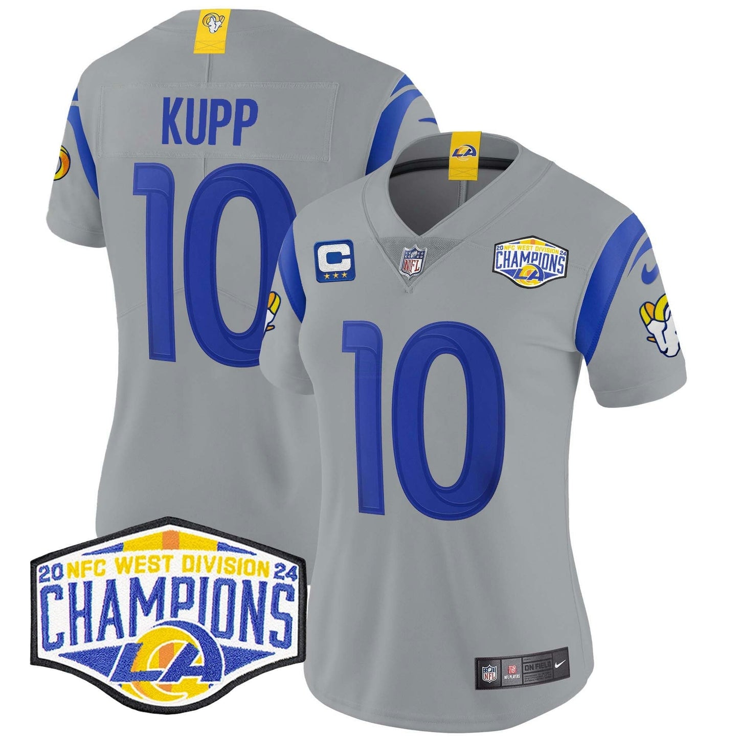 Camisa NFL Women’s Los Angeles 2024 NFC West Division Champions Vapor Limited Jersey