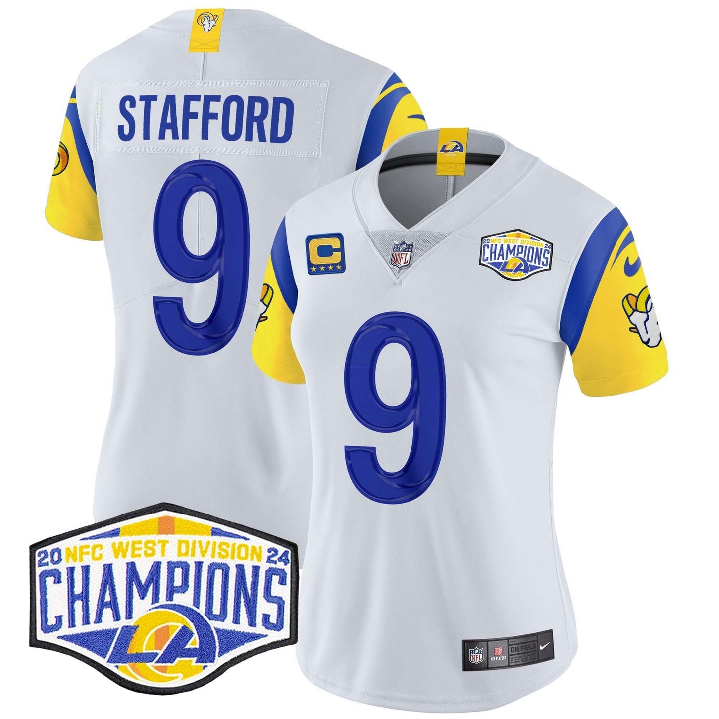 Camisa NFL Women’s Los Angeles 2024 NFC West Division Champions Vapor Limited Jersey