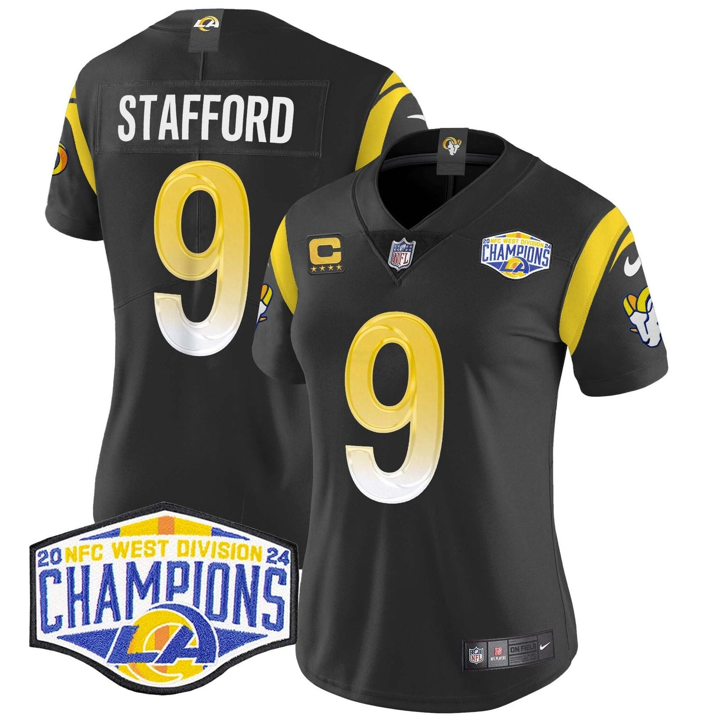 Camisa NFL Women’s Los Angeles 2024 NFC West Division Champions Vapor Limited Jersey