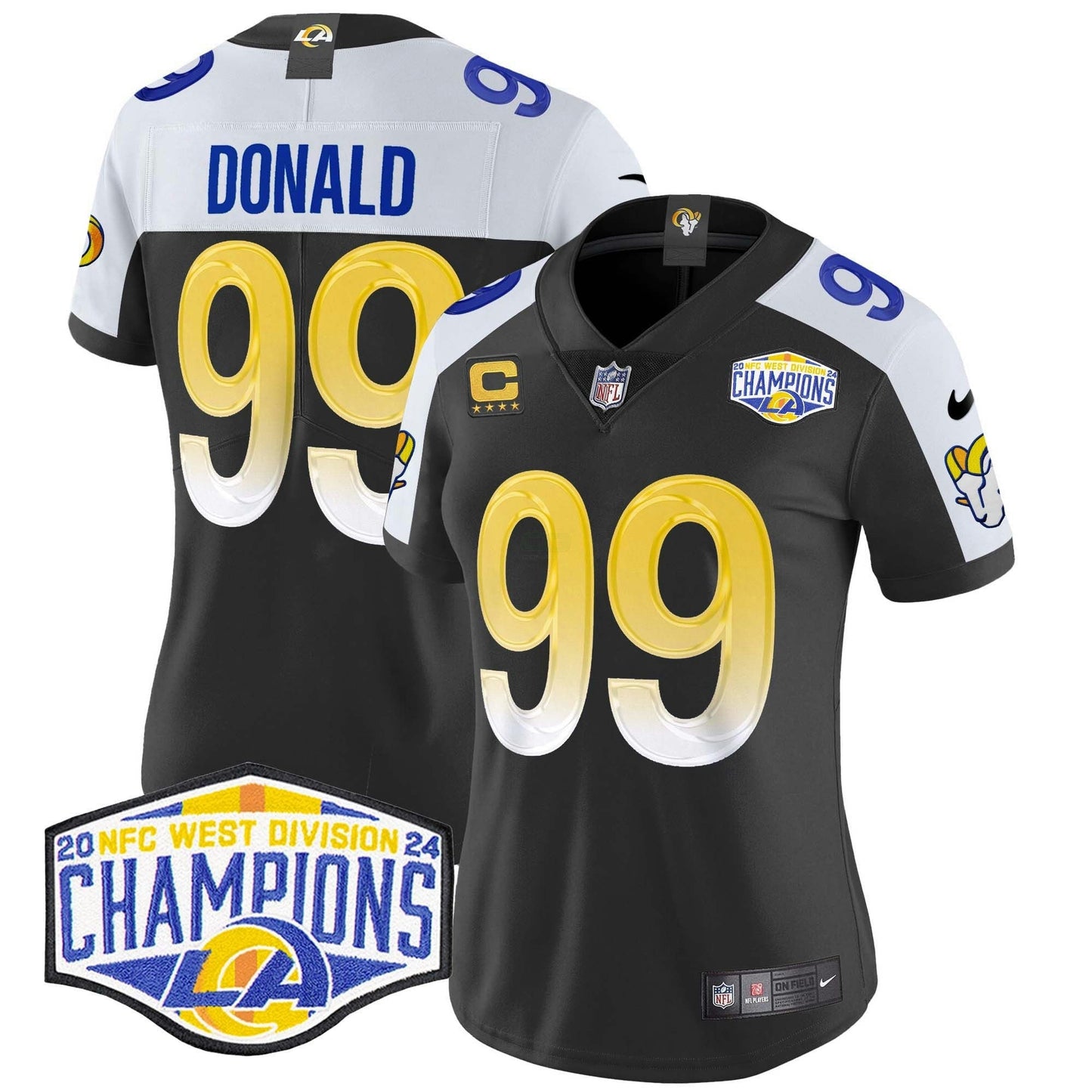 Camisa NFL Women’s Los Angeles 2024 NFC West Division Champions Vapor Limited Jersey