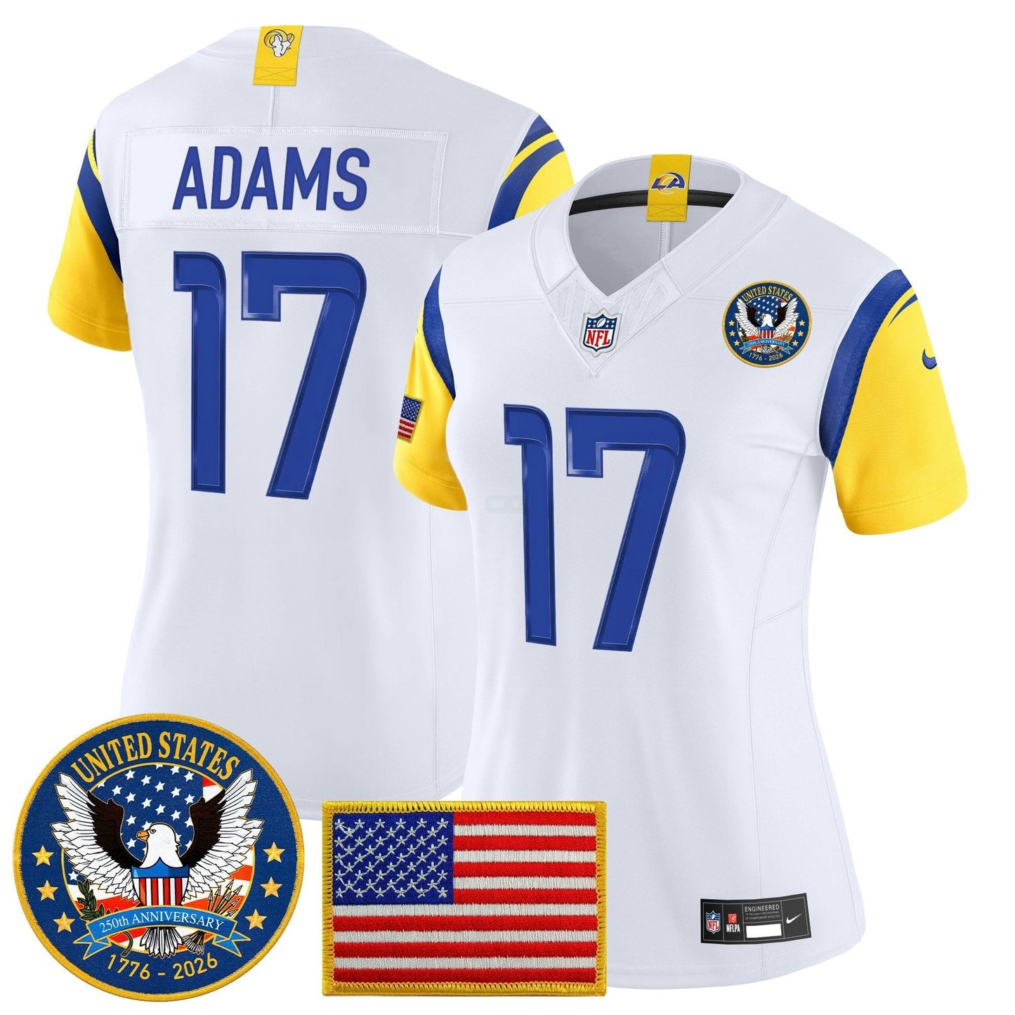 Camisa NFL Women’s Los Angeles 2025 “United States 250th Anniversary Patch” Vapor Limited Jersey