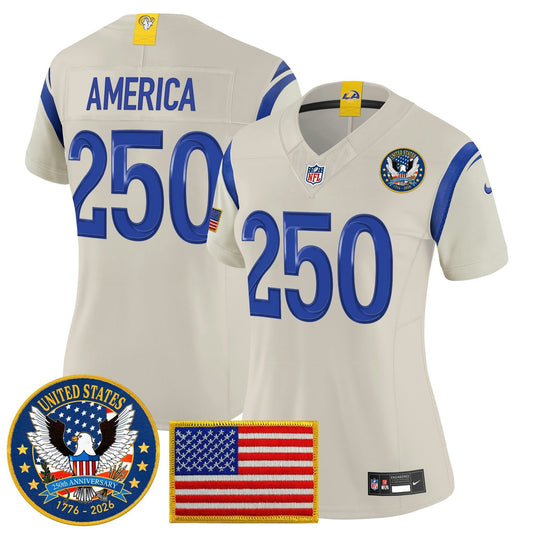 Camisa NFL Women’s Los Angeles 2025 “United States 250th Anniversary Patch” Vapor Limited Jersey