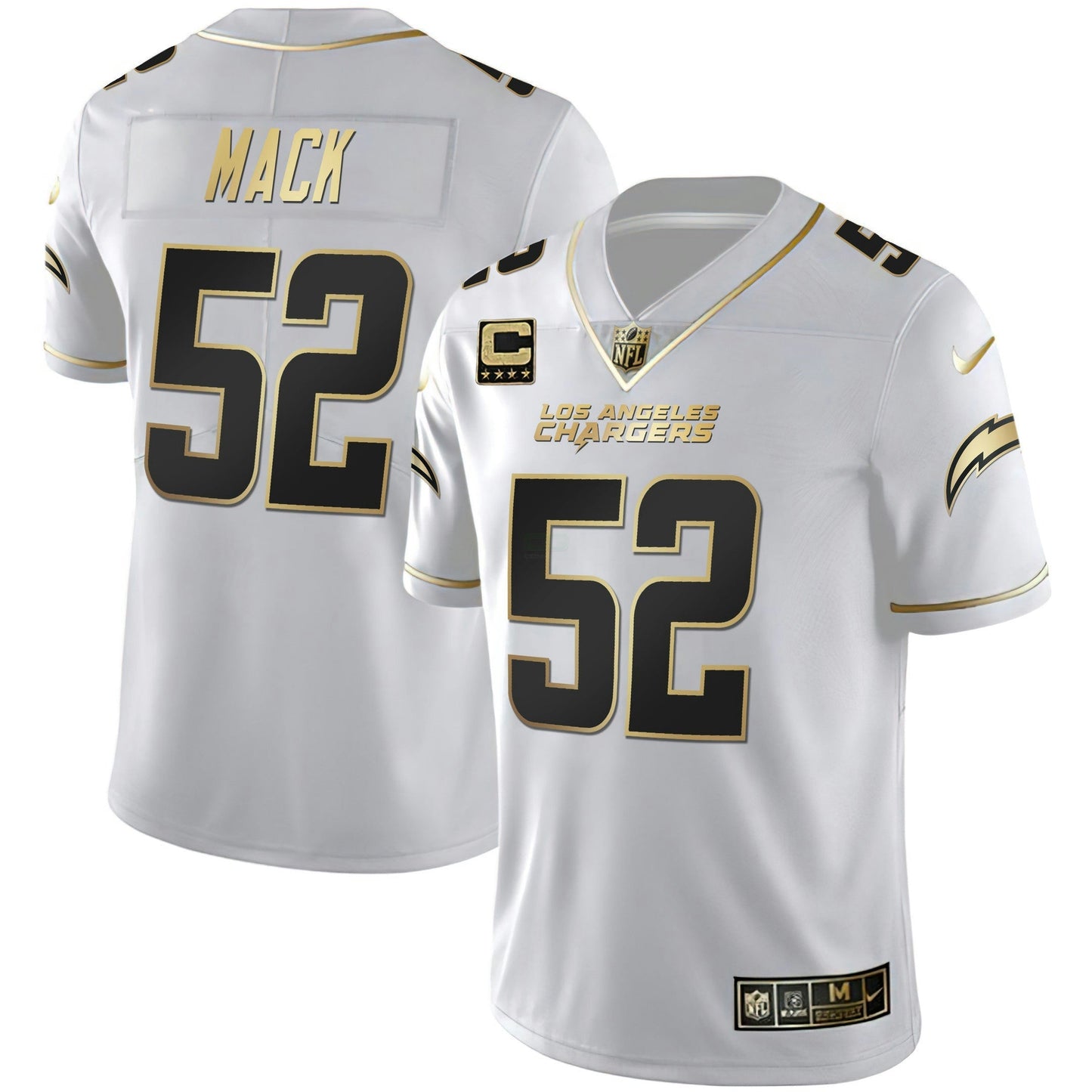 Camisa NFL Women’s Los Angeles Branca Dourada & Preta Dourada Jersey