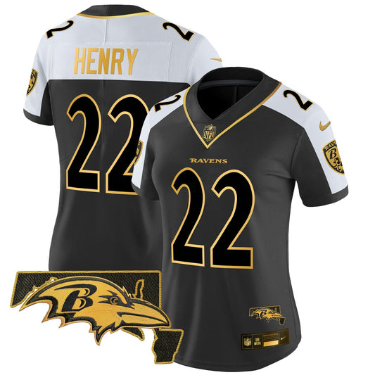Camisa NFL Women’s Maryland Patch Dourada Vapor Limited Jersey V2