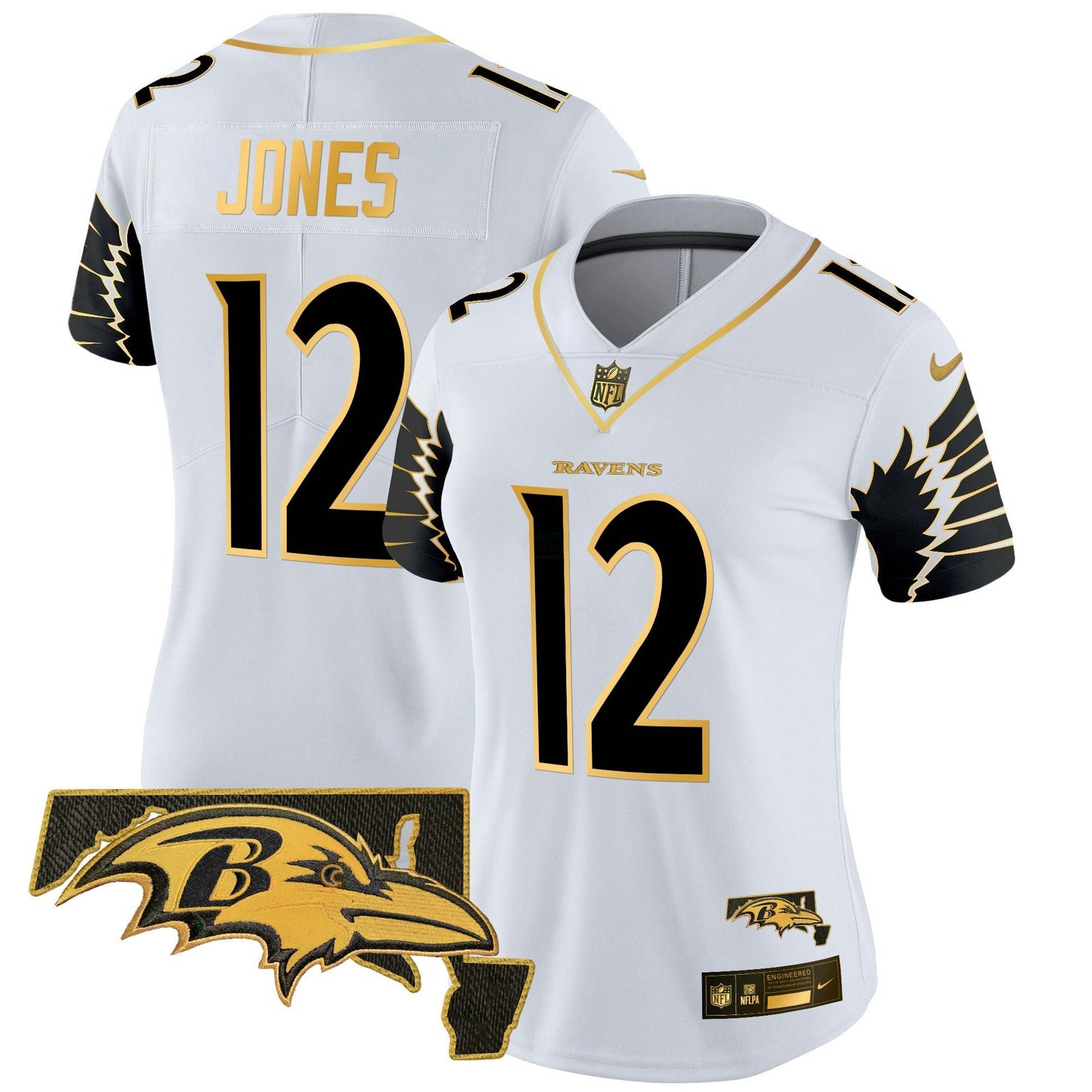 Camisa NFL Women’s Maryland Patch Dourada Vapor Limited Jersey V2