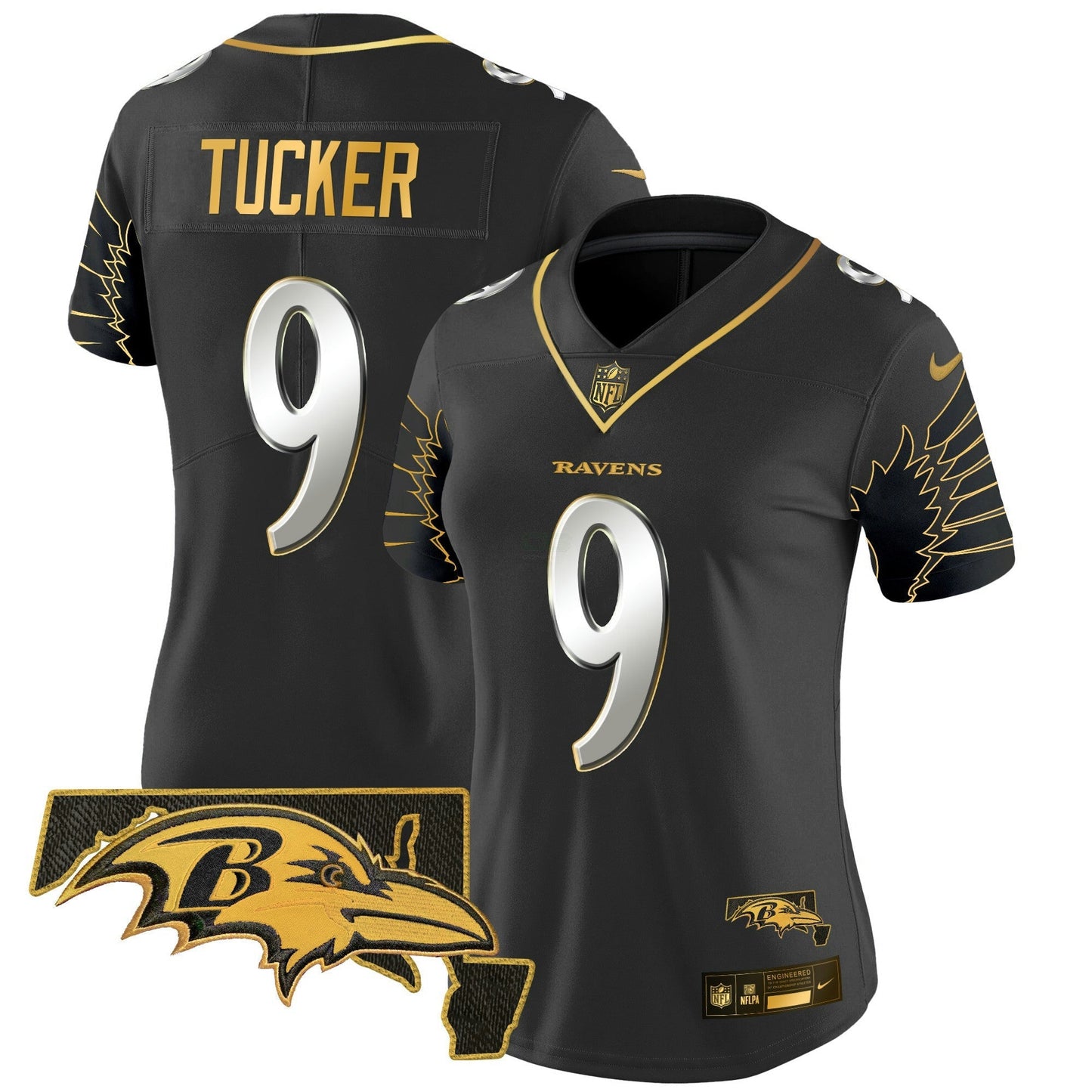 Camisa NFL Women’s Maryland Patch Dourada Vapor Limited Jersey V2