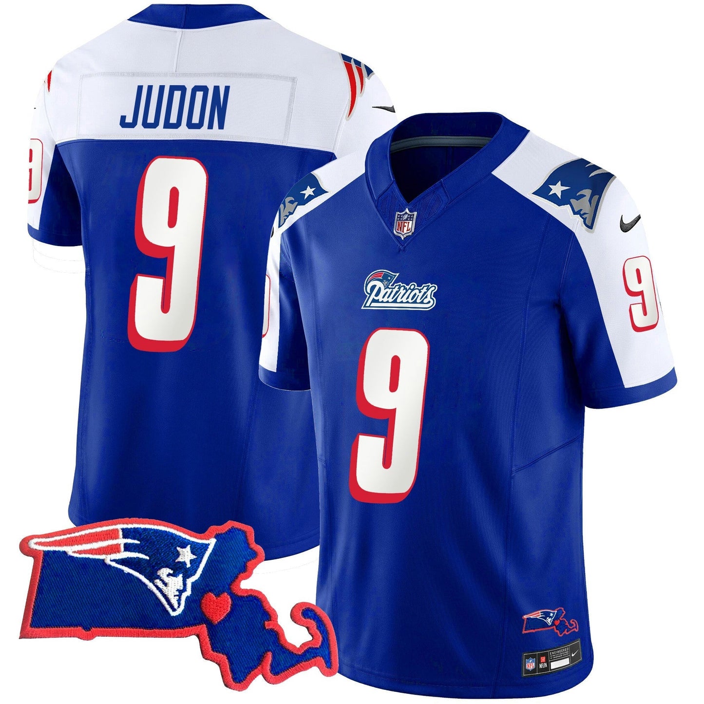 Camisa NFL Women’s Massachusetts Patch Vapor Jersey