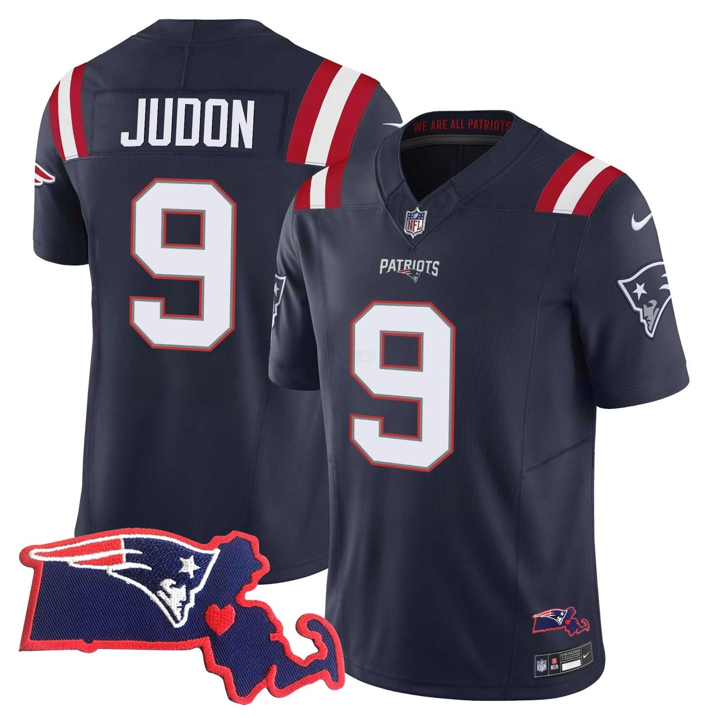 Camisa NFL Women’s Massachusetts Patch Vapor Jersey
