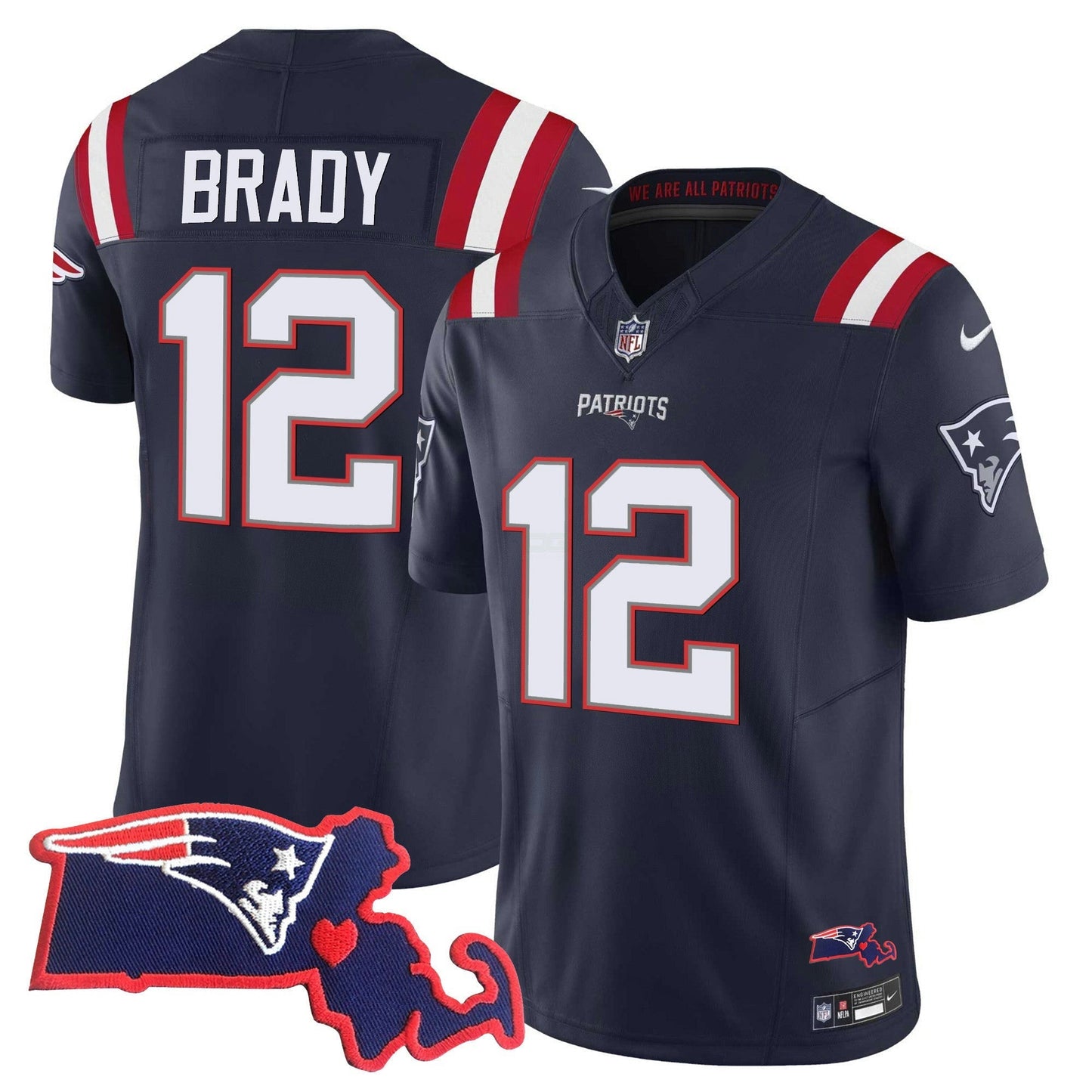 Camisa NFL Women’s Massachusetts Patch Vapor Jersey