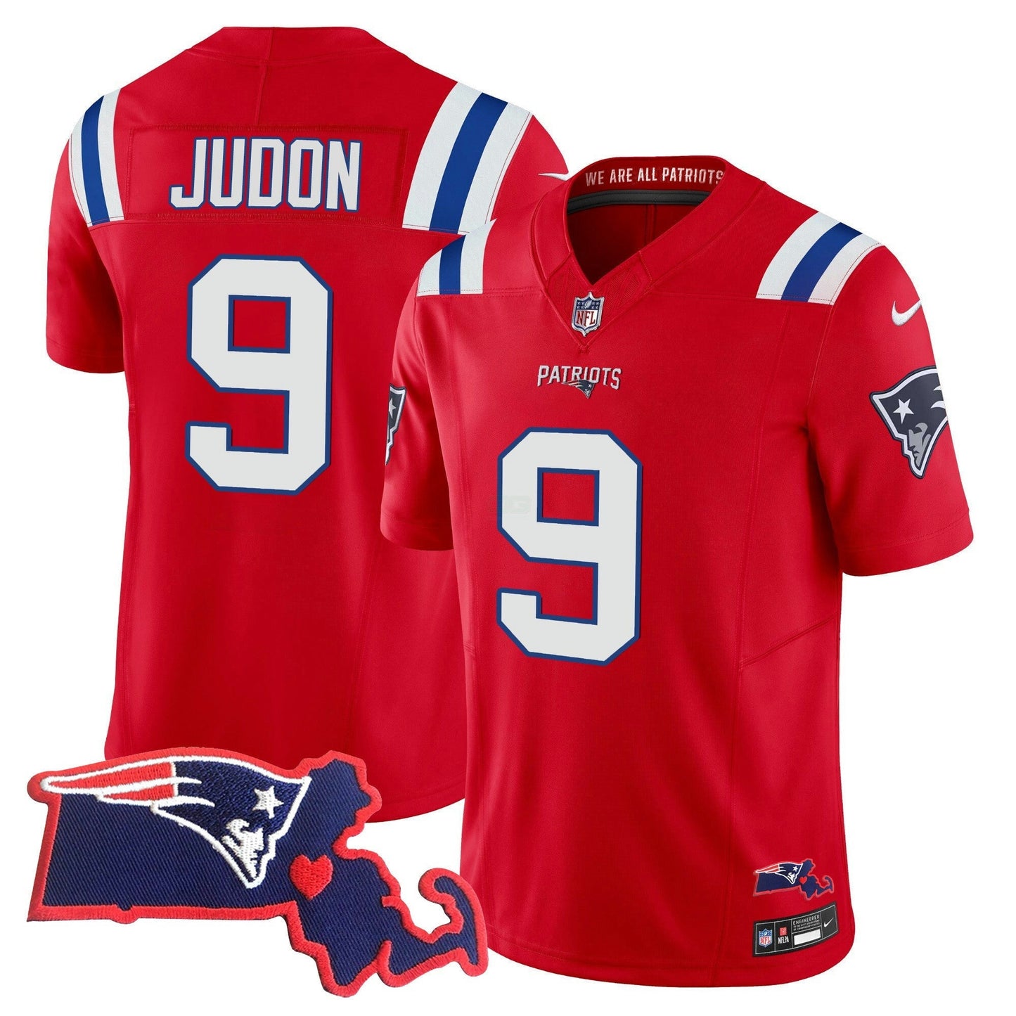 Camisa NFL Women’s Massachusetts Patch Vapor Jersey