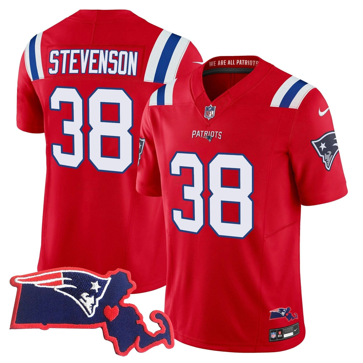 Camisa NFL Women’s Massachusetts Patch Vapor Jersey