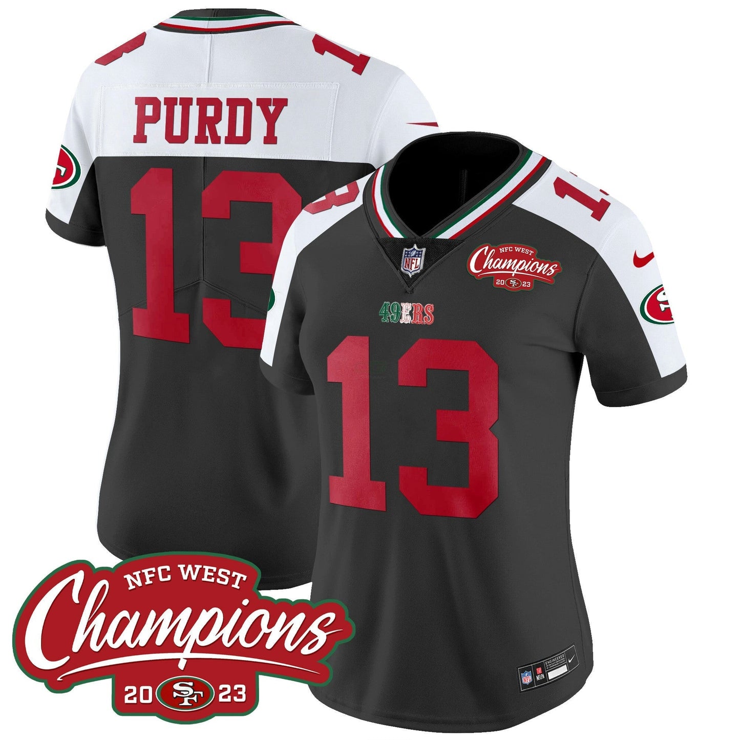Camisa NFL Women’s Mexico 2023 NFC West Champions Patch Vapor Jersey