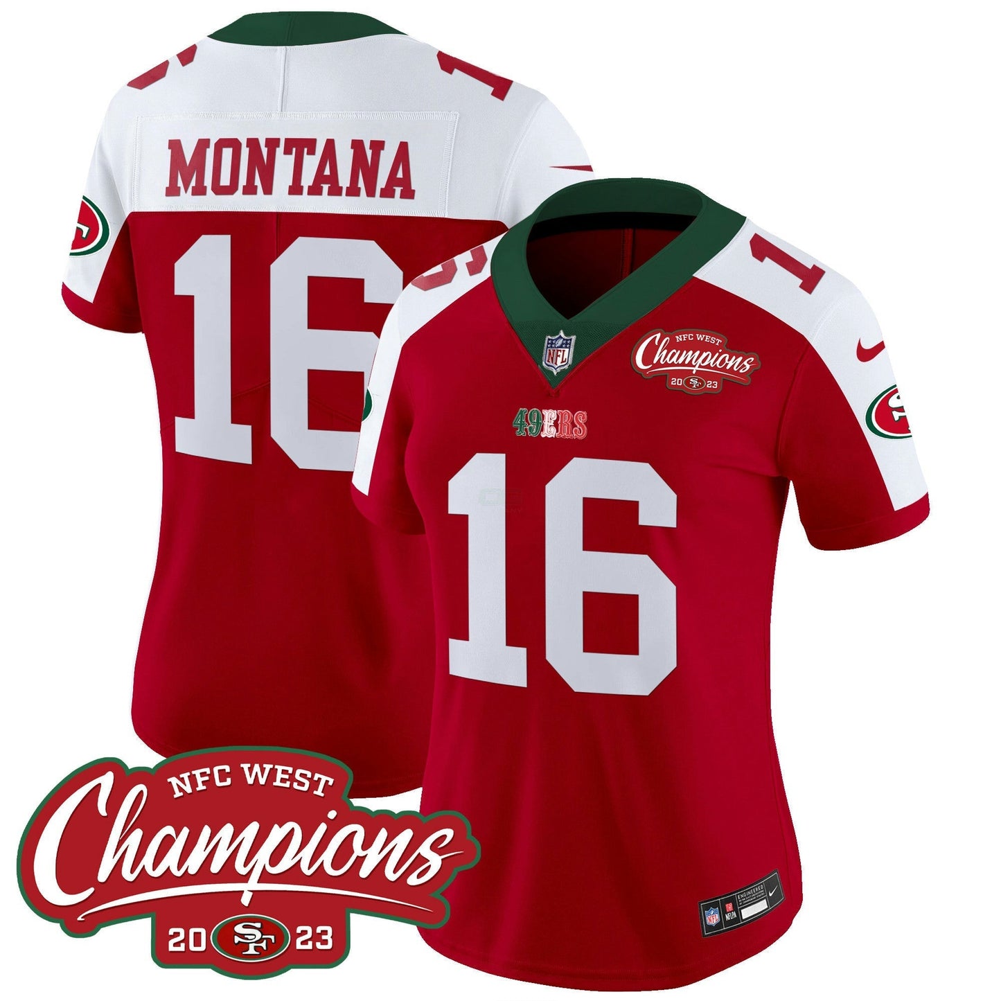 Camisa NFL Women’s Mexico 2023 NFC West Champions Patch Vapor Jersey
