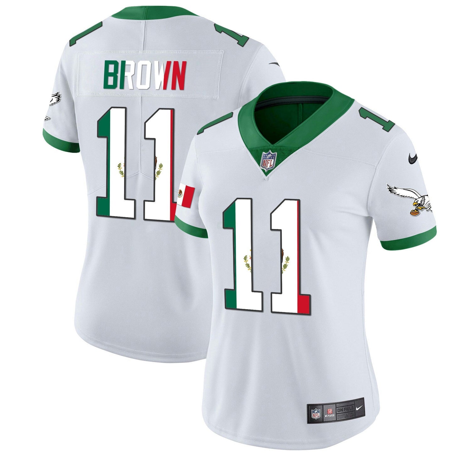 Camisa NFL Women’s Mexico Gold & Kelly Vapor Jersey