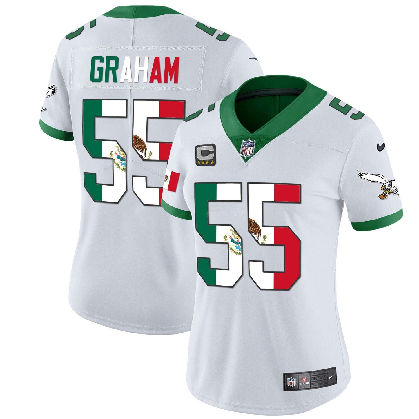 Camisa NFL Women’s Mexico Gold & Kelly Vapor Jersey