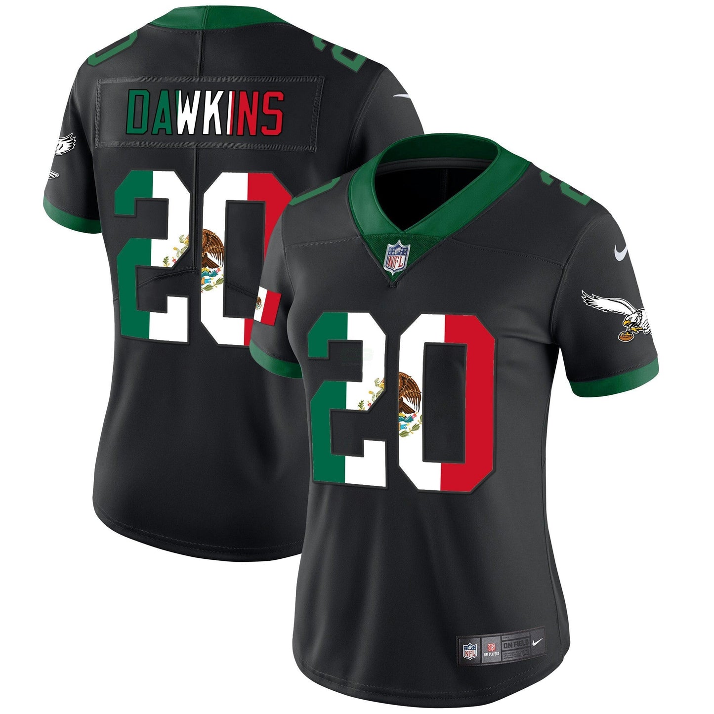 Camisa NFL Women’s Mexico Gold & Kelly Vapor Jersey