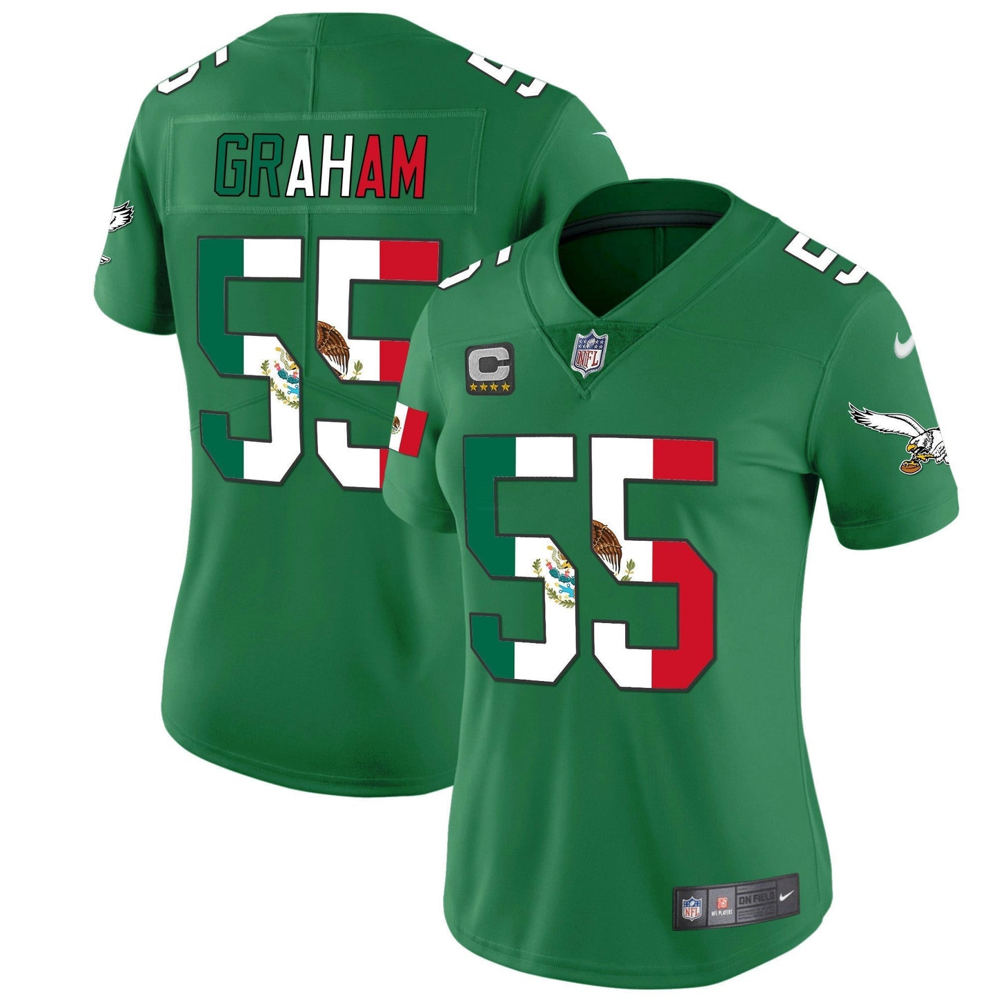 Camisa NFL Women’s Mexico Gold & Kelly Vapor Jersey