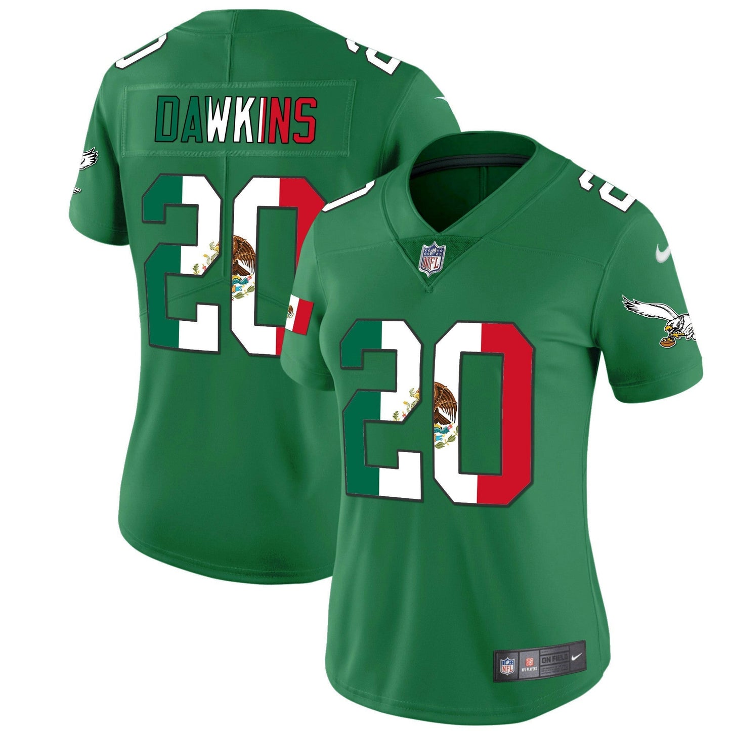 Camisa NFL Women’s Mexico Gold & Kelly Vapor Jersey