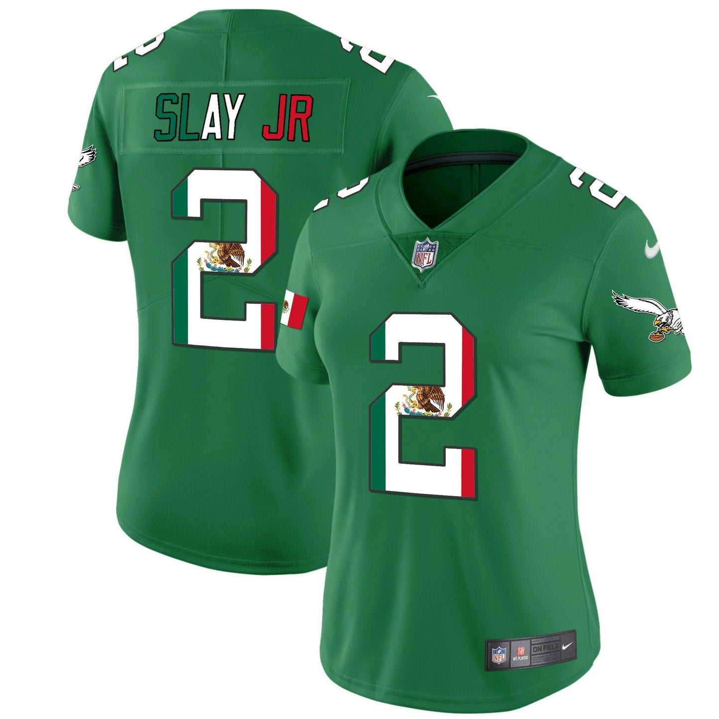 Camisa NFL Women’s Mexico Gold & Kelly Vapor Jersey