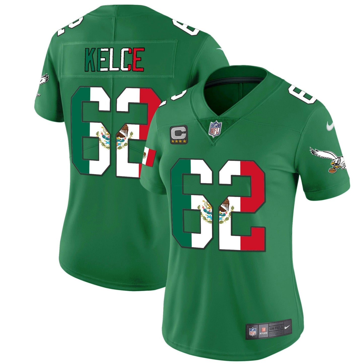 Camisa NFL Women’s Mexico Gold & Kelly Vapor Jersey