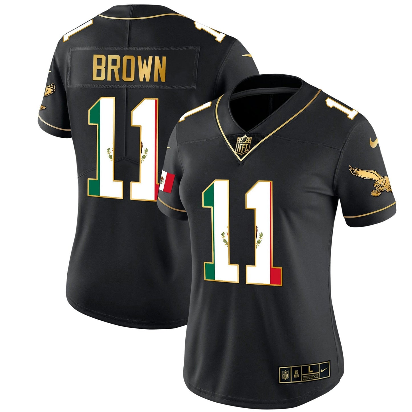 Camisa NFL Women’s Mexico Gold & Kelly Vapor Jersey