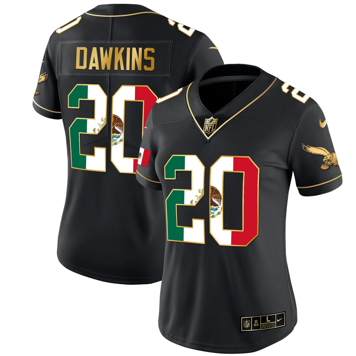 Camisa NFL Women’s Mexico Gold & Kelly Vapor Jersey