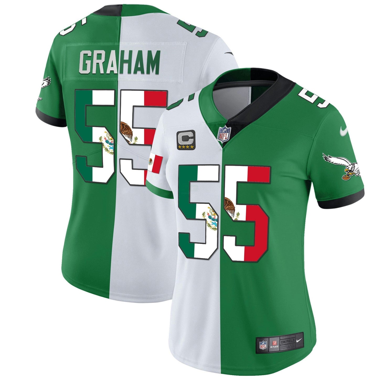Camisa NFL Women’s Mexico Gold & Kelly Vapor Jersey