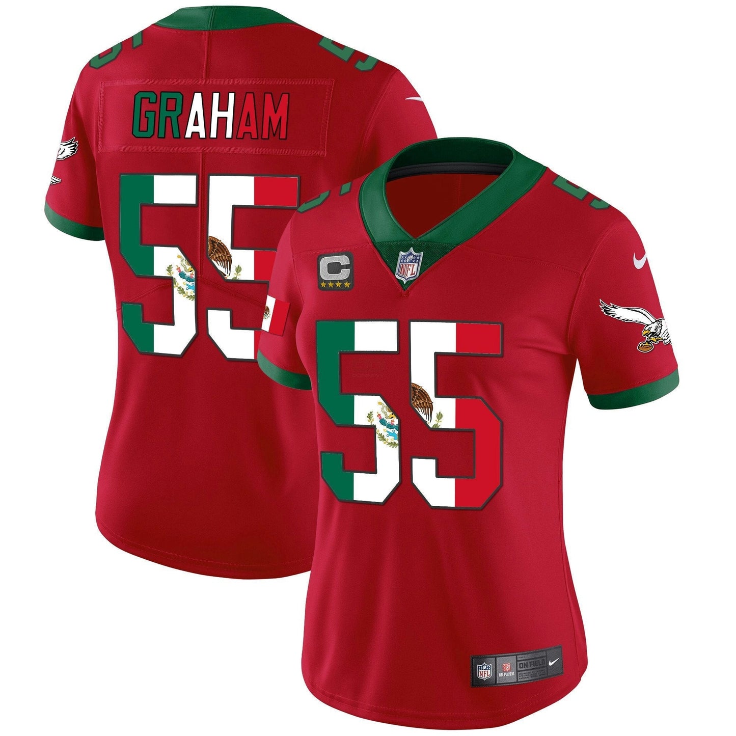 Camisa NFL Women’s Mexico Gold & Kelly Vapor Jersey