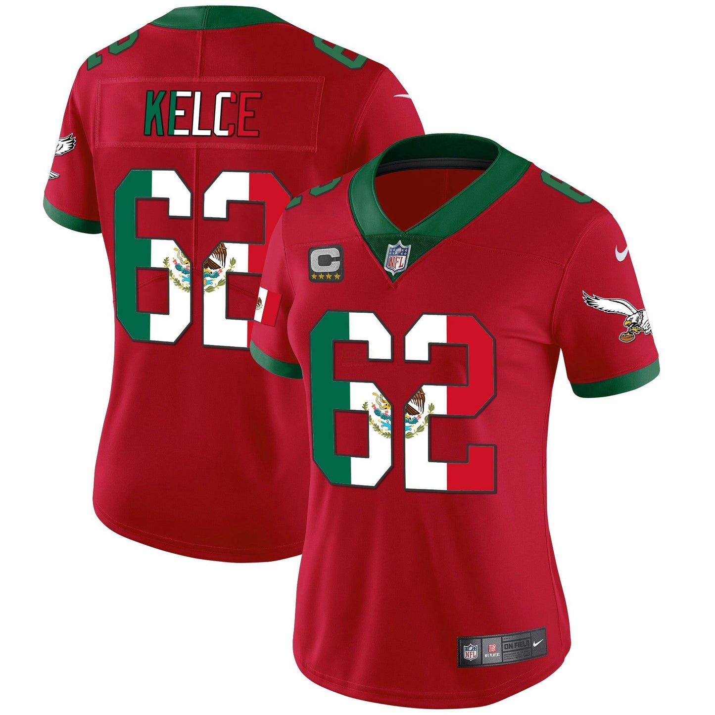 Camisa NFL Women’s Mexico Gold & Kelly Vapor Jersey