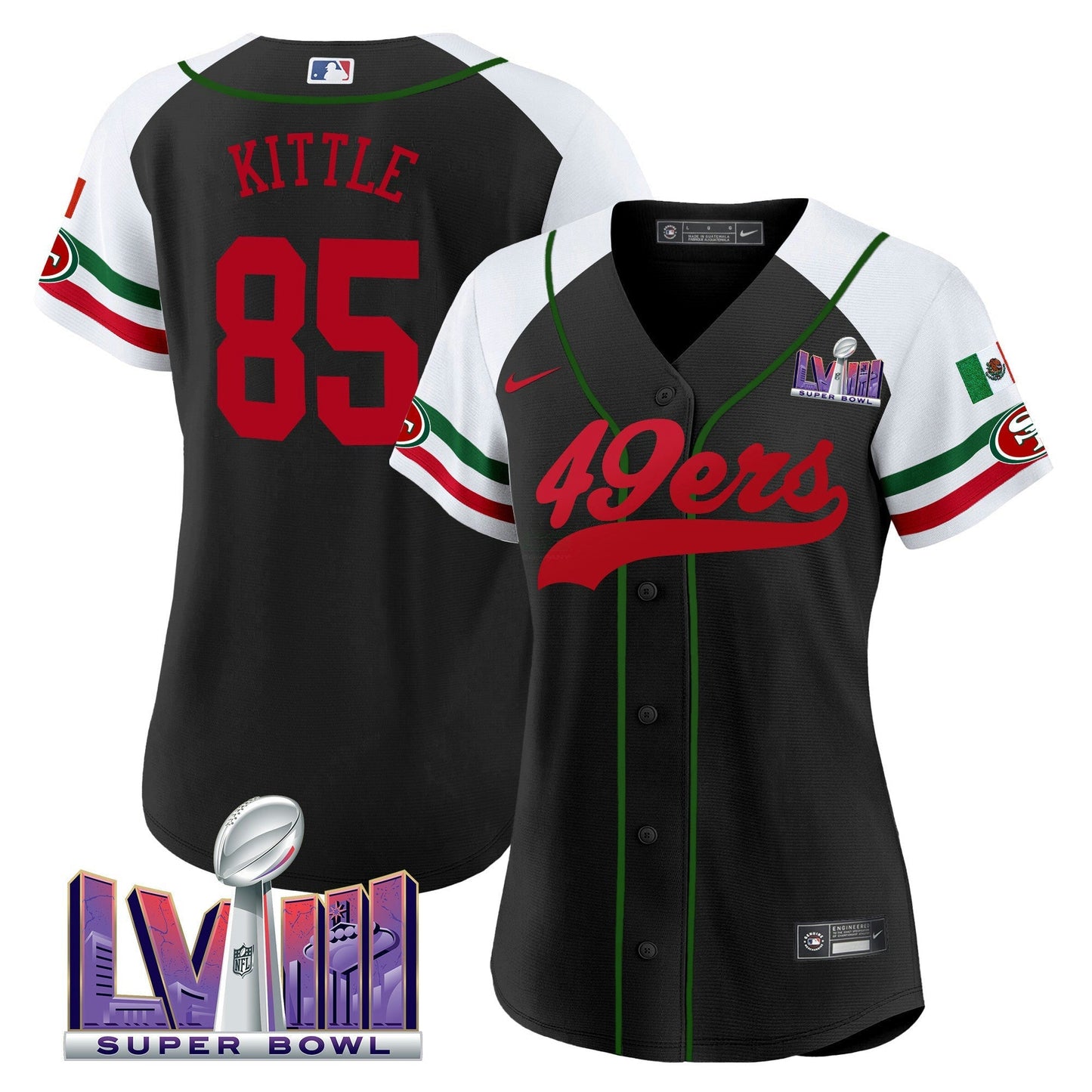 Camisa NFL Women’s Mexico Super Bowl LVIII Patch Jersey