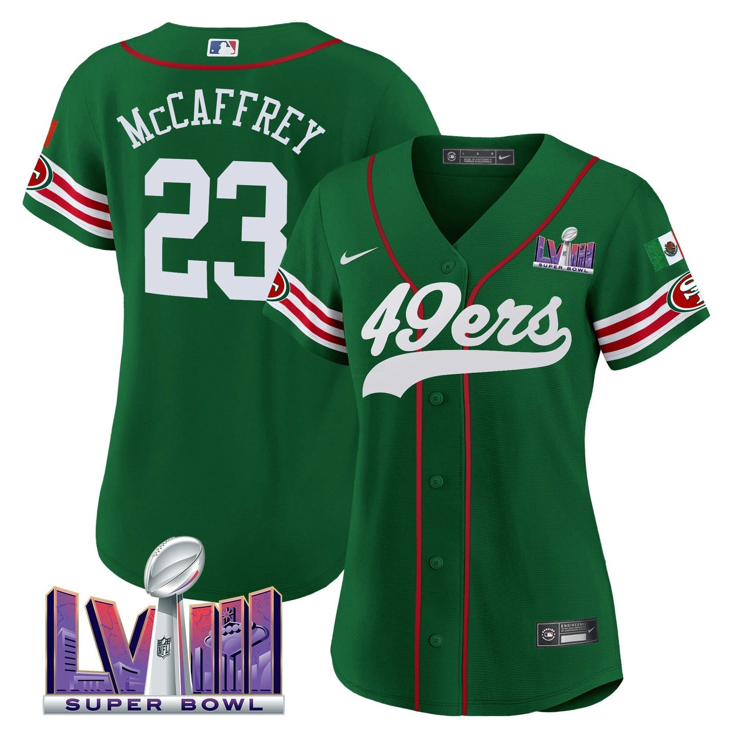 Camisa NFL Women’s Mexico Super Bowl LVIII Patch Jersey