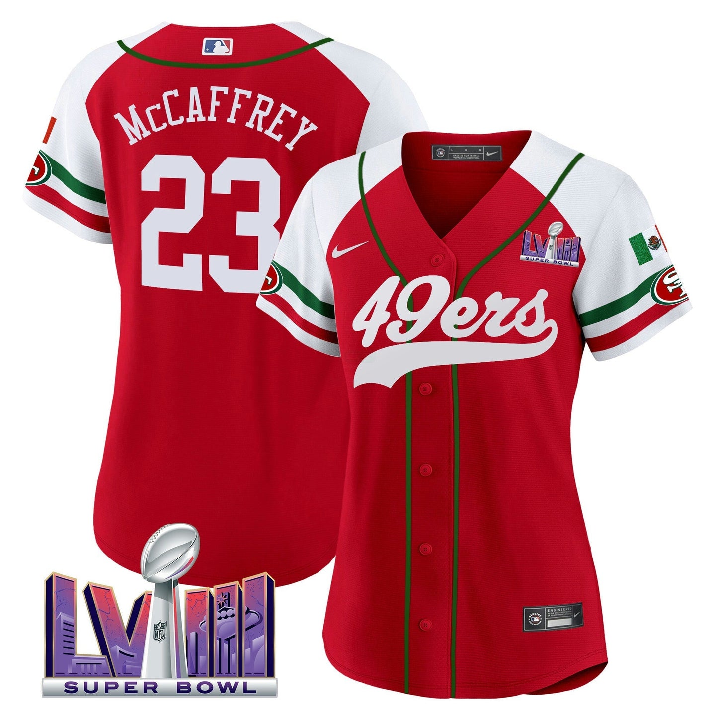 Camisa NFL Women’s Mexico Super Bowl LVIII Patch Jersey