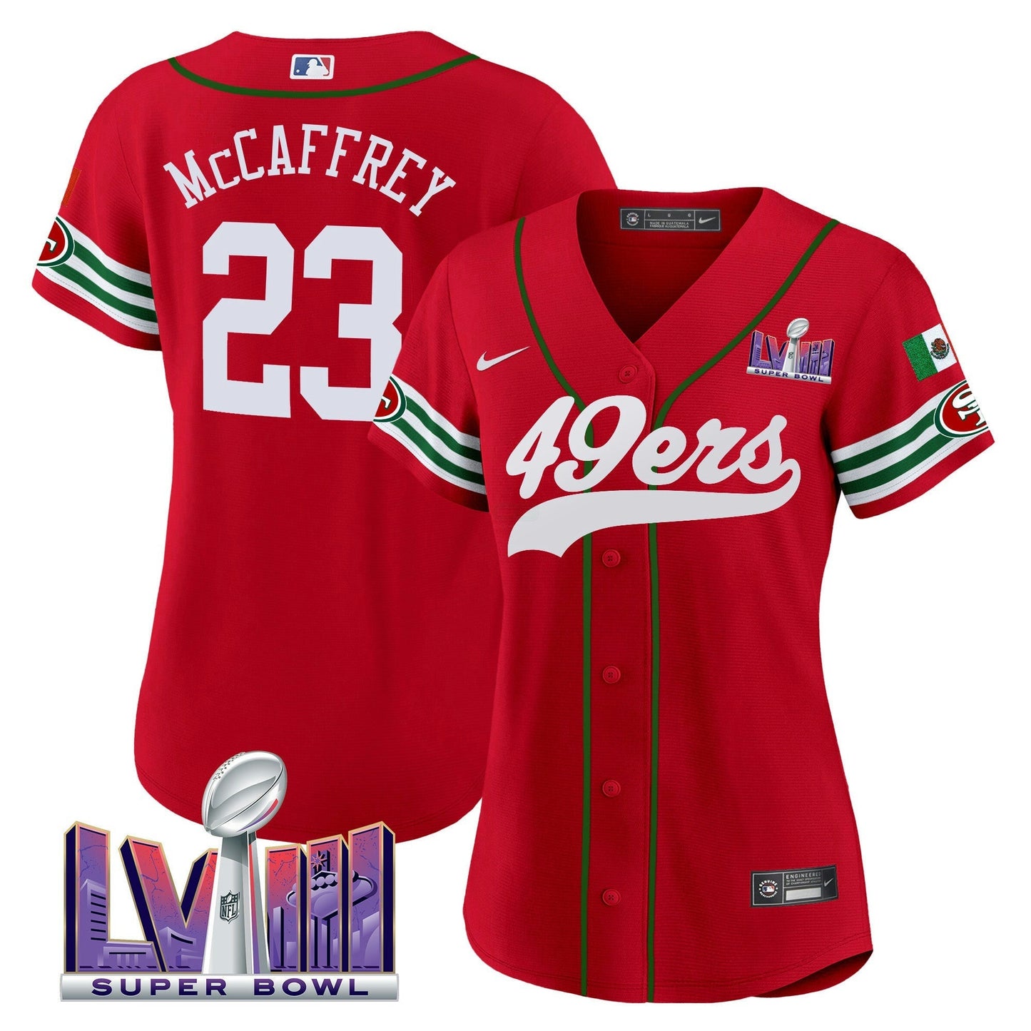 Camisa NFL Women’s Mexico Super Bowl LVIII Patch Jersey