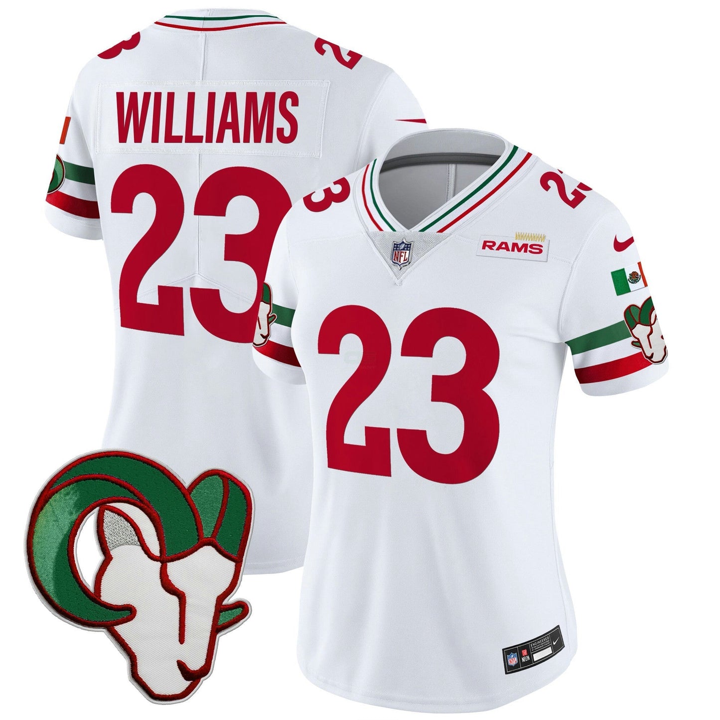Camisa NFL Los Angeles Rams Women’s Mexico Vapor Limited Jersey