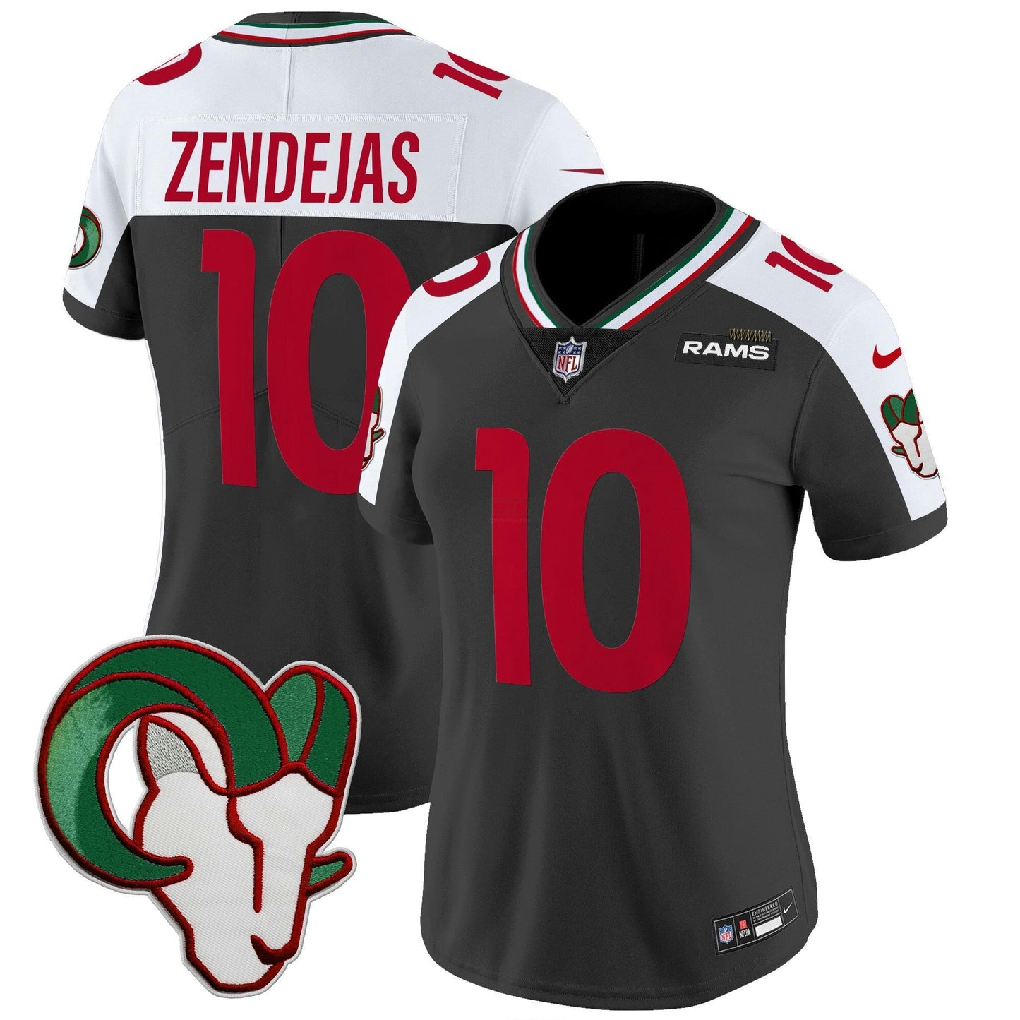 Camisa NFL Los Angeles Rams Women’s Mexico Vapor Limited Jersey