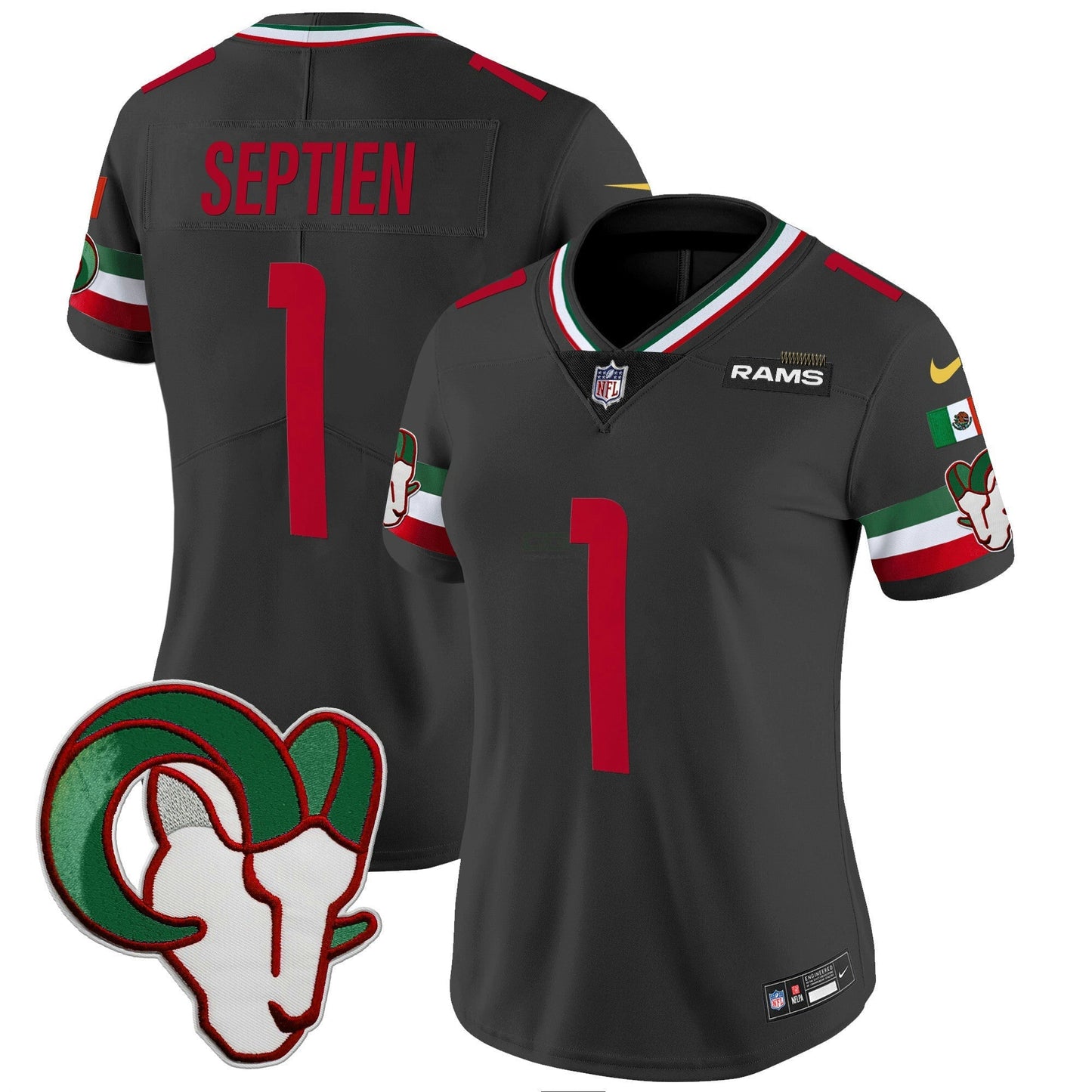 Camisa NFL Los Angeles Rams Women’s Mexico Vapor Limited Jersey
