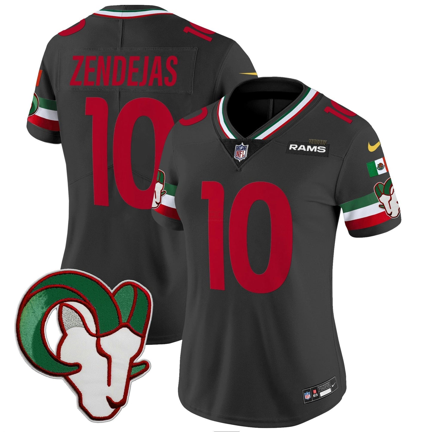 Camisa NFL Los Angeles Rams Women’s Mexico Vapor Limited Jersey