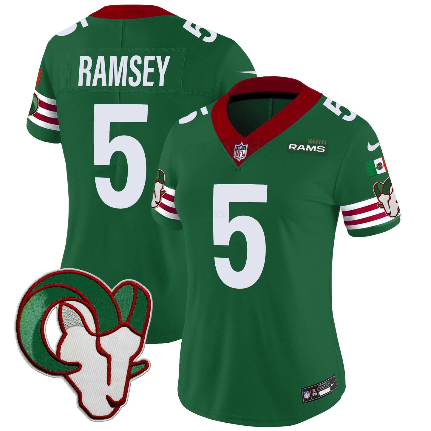 Camisa NFL Los Angeles Rams Women’s Mexico Vapor Limited Jersey