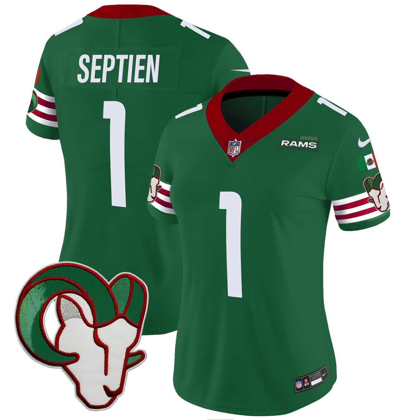 Camisa NFL Los Angeles Rams Women’s Mexico Vapor Limited Jersey