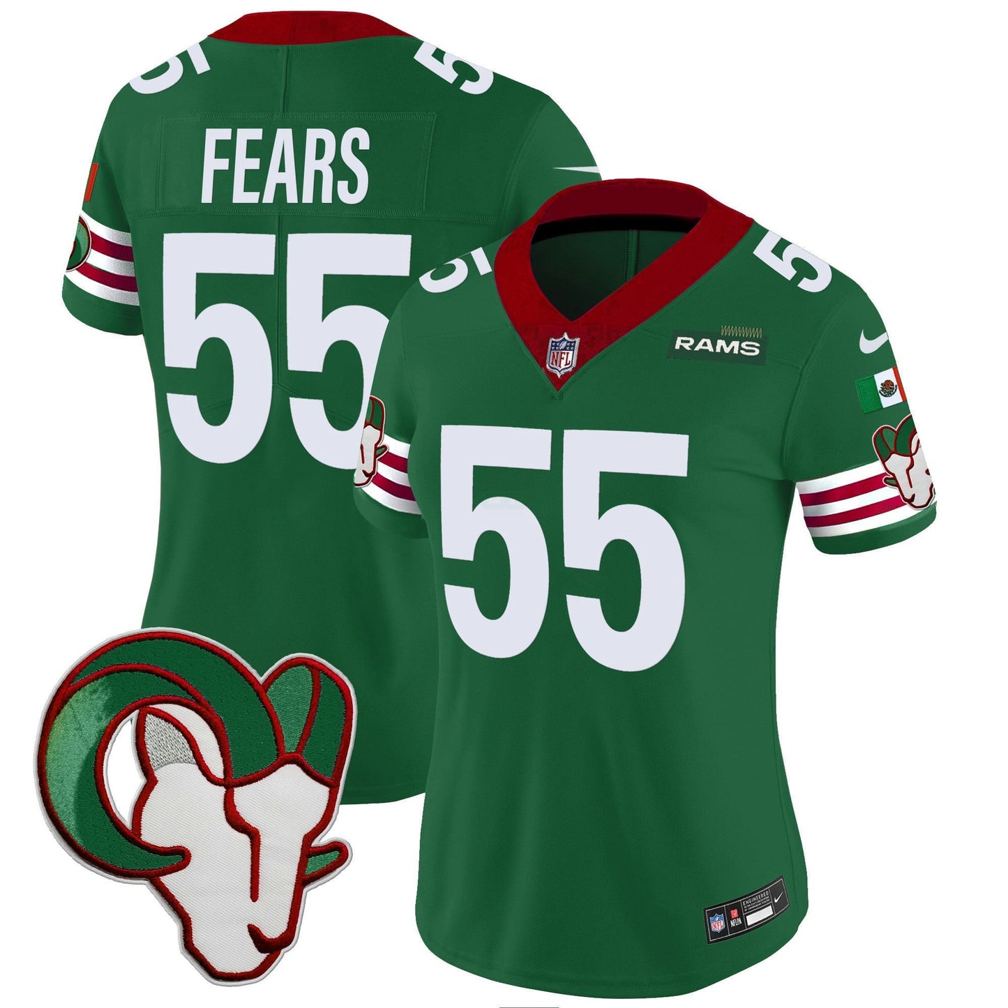 Camisa NFL Los Angeles Rams Women’s Mexico Vapor Limited Jersey
