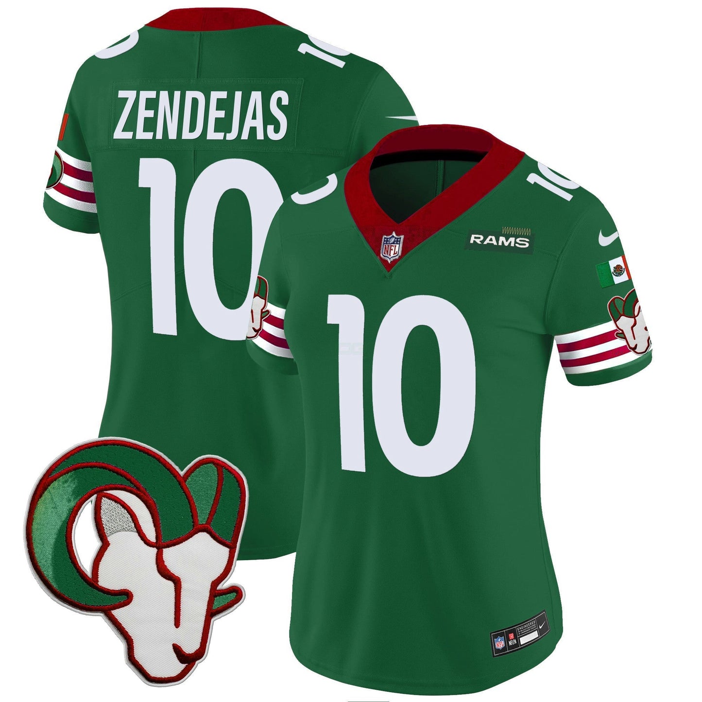 Camisa NFL Los Angeles Rams Women’s Mexico Vapor Limited Jersey