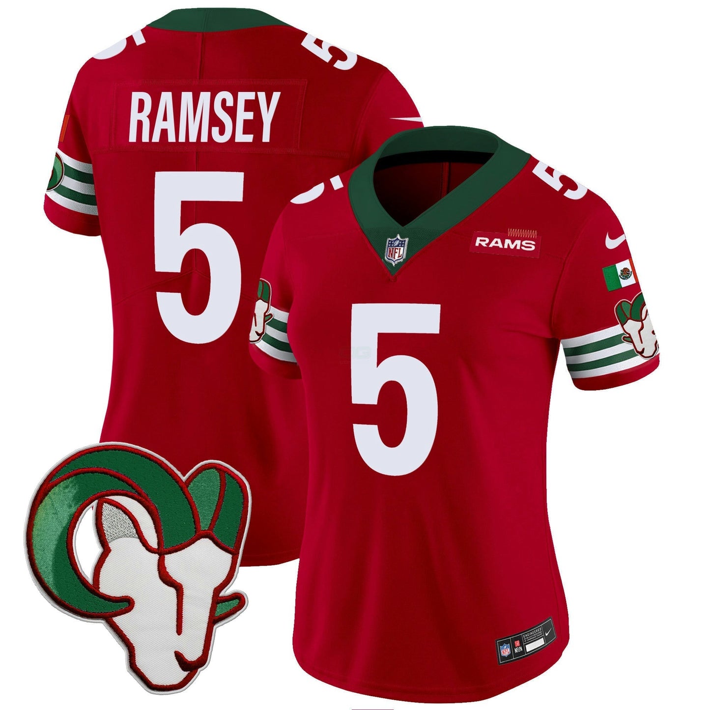 Camisa NFL Los Angeles Rams Women’s Mexico Vapor Limited Jersey